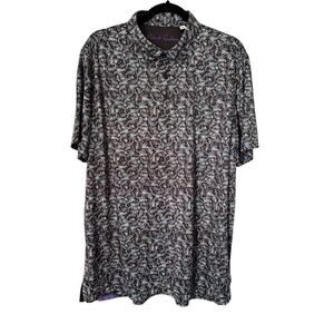 Robert Graham Shirt Mens‎ Size XL Blue Paisley Short Sleeve Classic Fit Popover